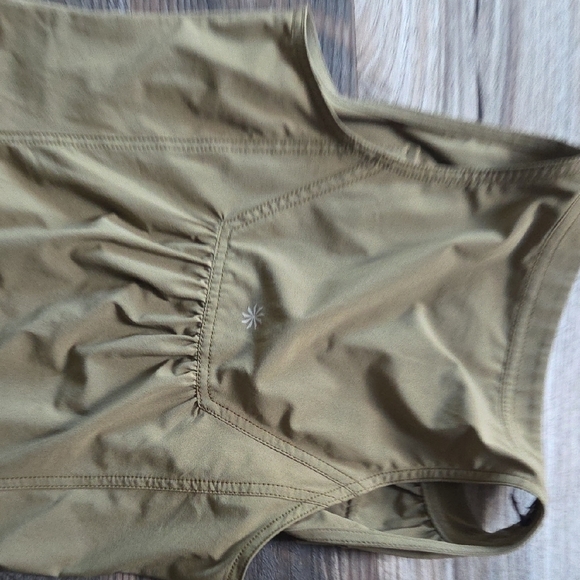 Athleta Khaki Button-Down Dress - Picture 4 of 6